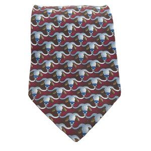 The Nature Conservancy Tie Mens Buffalo Pattern Designed by Karen Bierce Neck Ti